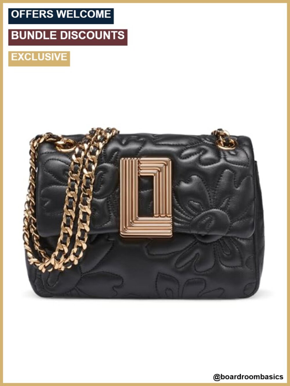 Leather Crossbody Bag with Chain Strap Satchel Purse